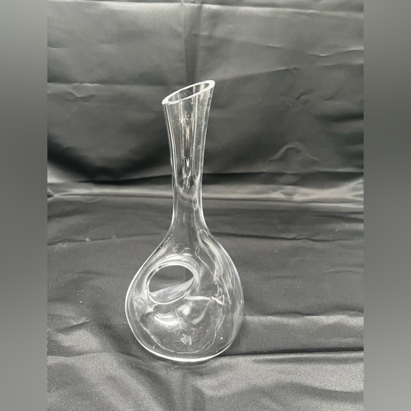 Crate & Barrel Handmade Glass Oil & Vinegar Server Decanter Vase - Picture 4 of 5